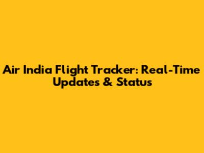Air India Flight Tracker: Real-Time Updates & Status