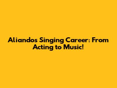 Aliando's Singing Career: From Acting to Music!