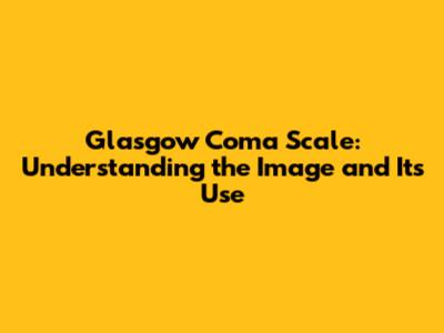 Glasgow Coma Scale: Understanding the Image and Its Use