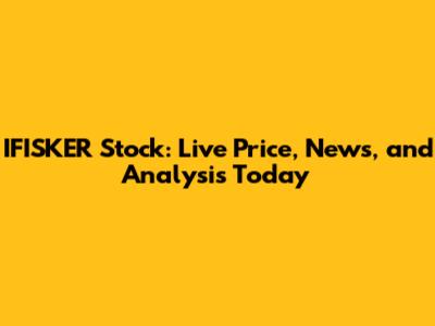 IFISKER Stock: Live Price, News, and Analysis Today