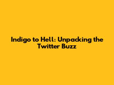 Indigo to Hell: Unpacking the Twitter Buzz