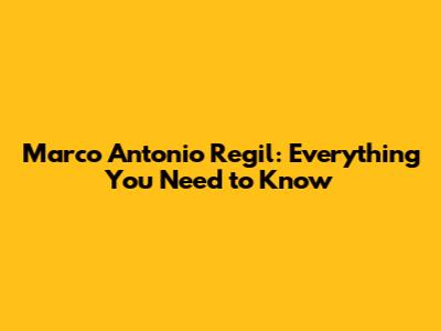 Marco Antonio Regil: Everything You Need to Know