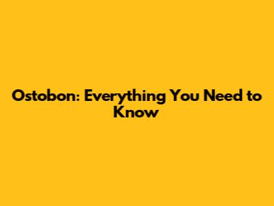 Ostobon: Everything You Need to Know