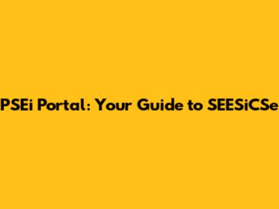 PSEi Portal: Your Guide to SEESiCSe