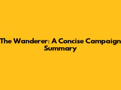 The Wanderer: A Concise Campaign Summary