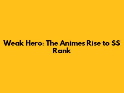 Weak Hero: The Anime's Rise to SS Rank